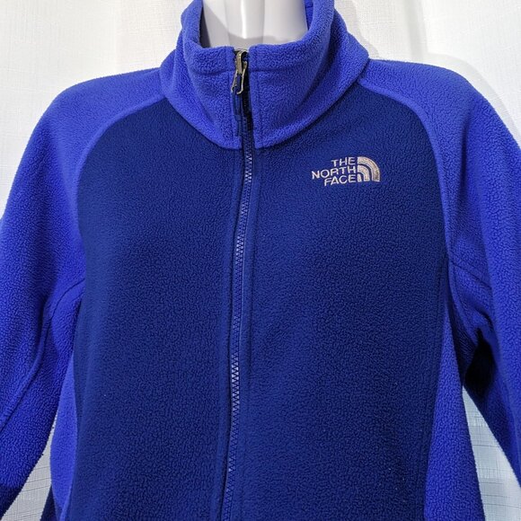 The North Face Sweatshirt Coat Fleece Full Zip Jacket Size Medium Purple/Blue - Picture 2 of 10